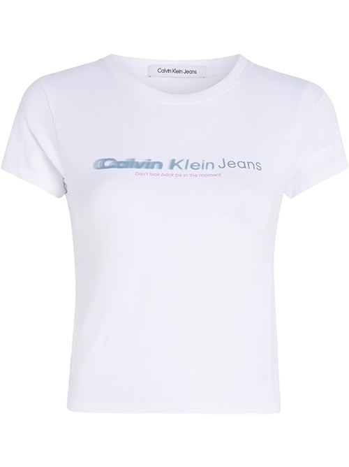 slogan fitted tee CALVIN KLEIN JEANS | J20J222642YAF